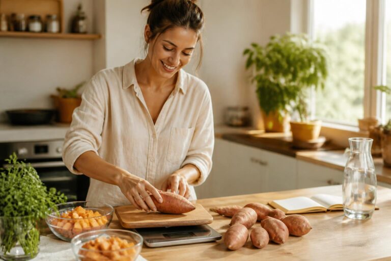 découvrez tout ce qu'il faut savoir sur la patate douce : calories, valeurs nutritionnelles, et portions recommandées pour une alimentation équilibrée.