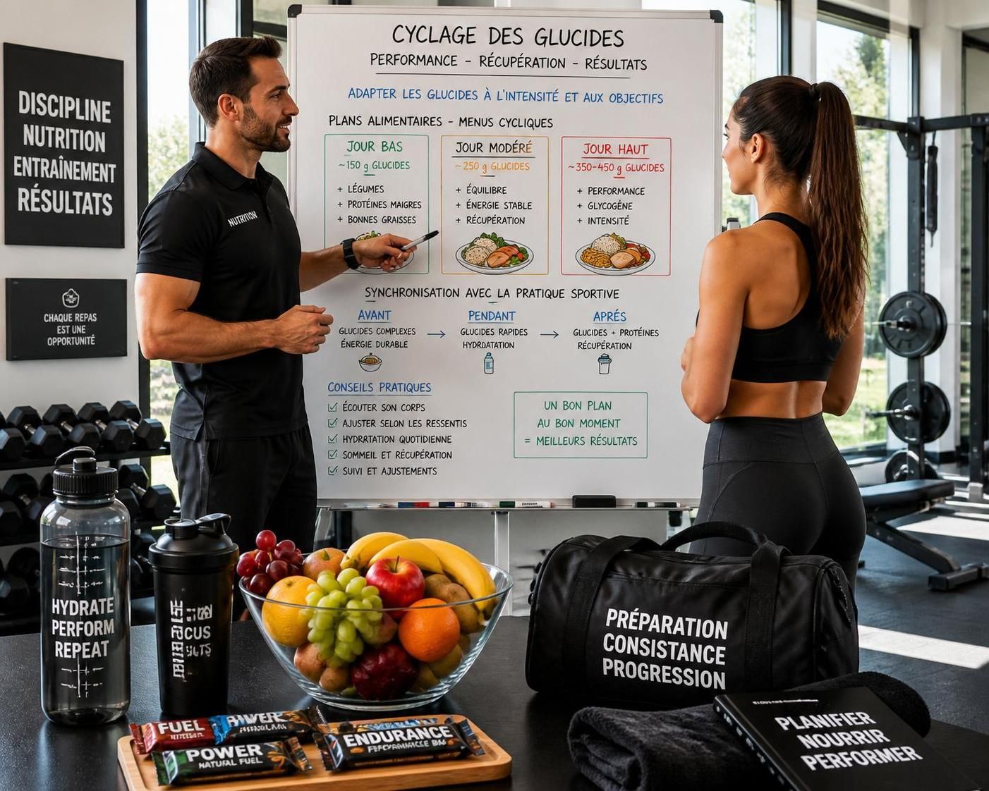 découvrez un menu de cyclage des glucides complet avec un plan alimentaire hebdomadaire et des astuces d'experts pour maximiser vos performances et optimiser vos résultats santé.