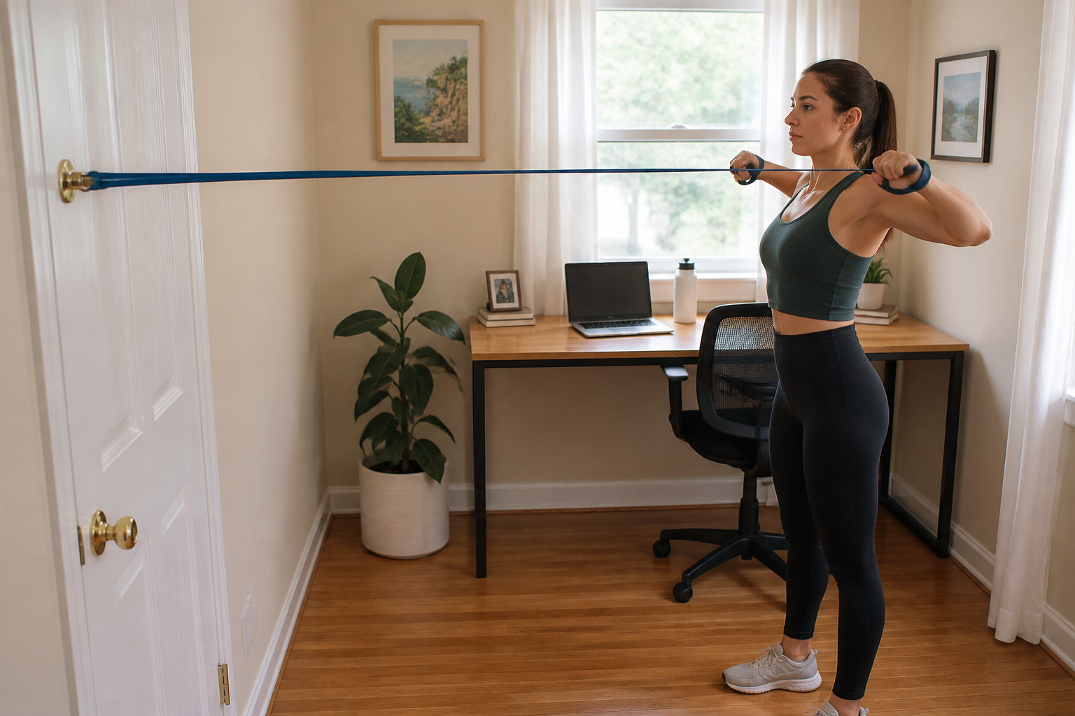 Face pull élastique : la version maison pour corriger la posture